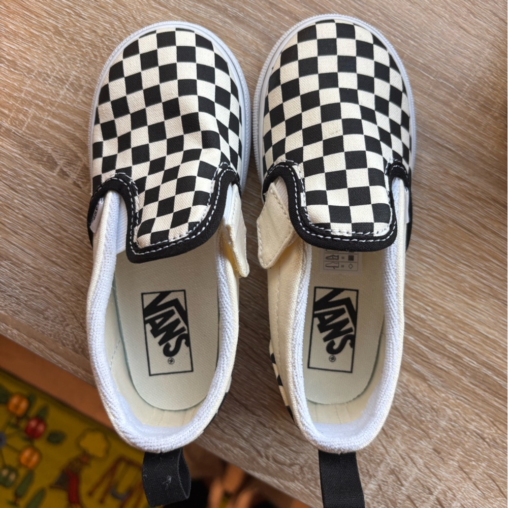 Converse Kids Checkered Sneakers - Black and White